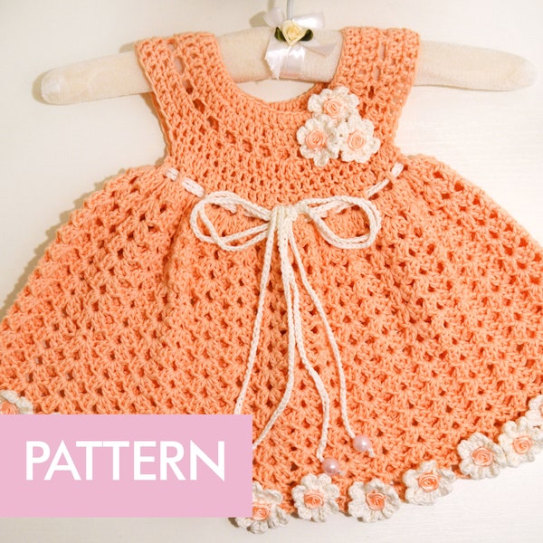 Crochet Baby Dress Pattern, Crochet Dress Pattern Baby, Baby Dress Pattern PDF, Patterns for Baby Dresses,Crochet Baby Dress