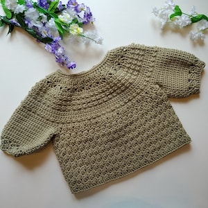 Crochet PATTERN Baby Sweater 6-12 months, 1-2 years and 2-3 years