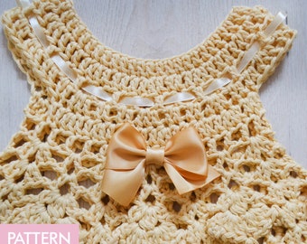 Crochet Baby Dress Pattern, Crochet Dress Pattern Baby, Baby Dress Pattern PDF, Patterns for Baby Dresses,Crochet Baby Dress