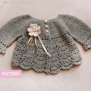 Crochet PATTERN Baby Cardigan Baby Jacket Crochet PATTERN Baby Dress Baby Cardigan Baby Girl Pattern Baby Outfit