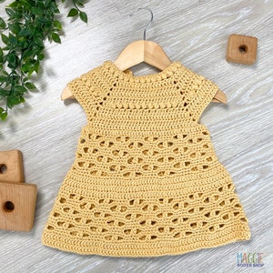 Crochet Baby Dress Pattern, Crochet Dress Pattern Baby, Baby Dress Pattern PDF, Patterns for Baby Dresses,Crochet Baby Dress