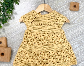 Crochet Baby Dress Pattern, Crochet Dress Pattern Baby, Baby Dress Pattern PDF, Patterns for Baby Dresses,Crochet Baby Dress