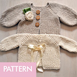 Knitting PATTERN Baby Jacket Knitted Baby Cardigan Knit Baby Sweater Baby Girl Outfit Baby Girl Jacket