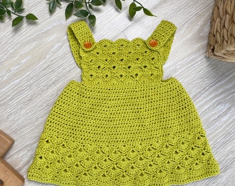 Crochet Pattern Baby Dress / Pinafore - newborn to 24 months / Baby Dress Pattern PDF