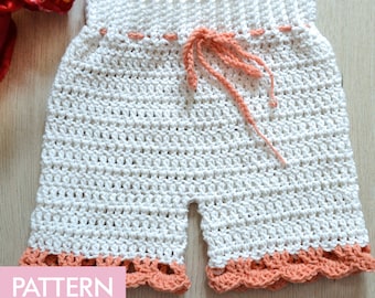 Crochet Pattern Baby Romper /Crochet Pattern baby pants 0-12 months