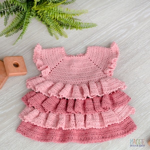 Crochet Pattern Baby Dress -12-24 months and 2-3 years