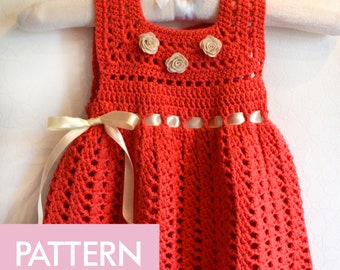 Crochet Baby Dress Pattern, Crochet Dress Pattern Baby, Baby Dress Pattern PDF, Patterns for Baby Dresses,Crochet Baby Dress