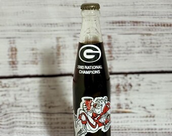 Vintage Coca Cola 1980 National Champions Memorabilia Bottle - Etsy