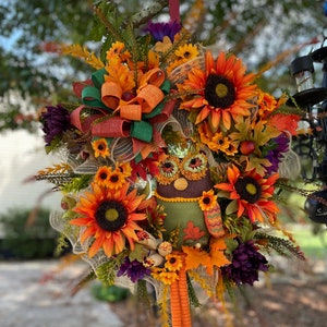 Fall Front Door Wreath, Boho Owl Wreath, Fall Wreath, Whimsical Fall Wreath