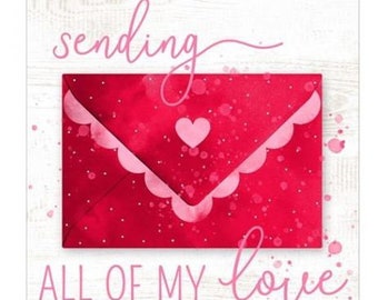 Signs, Valentine Sign, Sending All My Love Sign, love sign, valentines letter sign,  wreath sign - Red / White / Pink