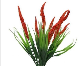 Greenery, Plastic Grass with Foxtail - Orange