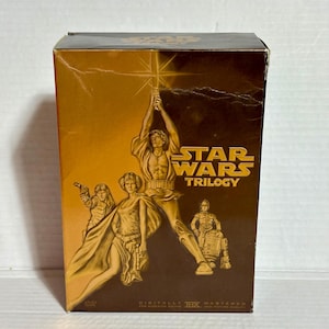 Vintage  2004 Star Wars Trilogy DVD Set, Star Wars Movies Plus Bonus Material DVD