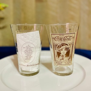 Vintage Coca-Cola Archives Glass Collection Roaring Twenties Glasses by Coca-Cola set of two