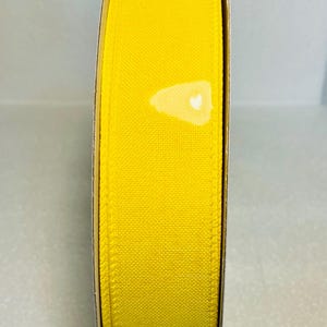 Bright Yellow Wired Ribbon, 1.5&quot; X 50yd Wired Denim Yellow