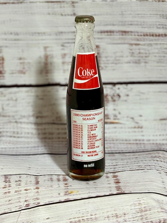 Vintage Coca-cola 1980 National Champions UGA Bulldogs Memorabilia