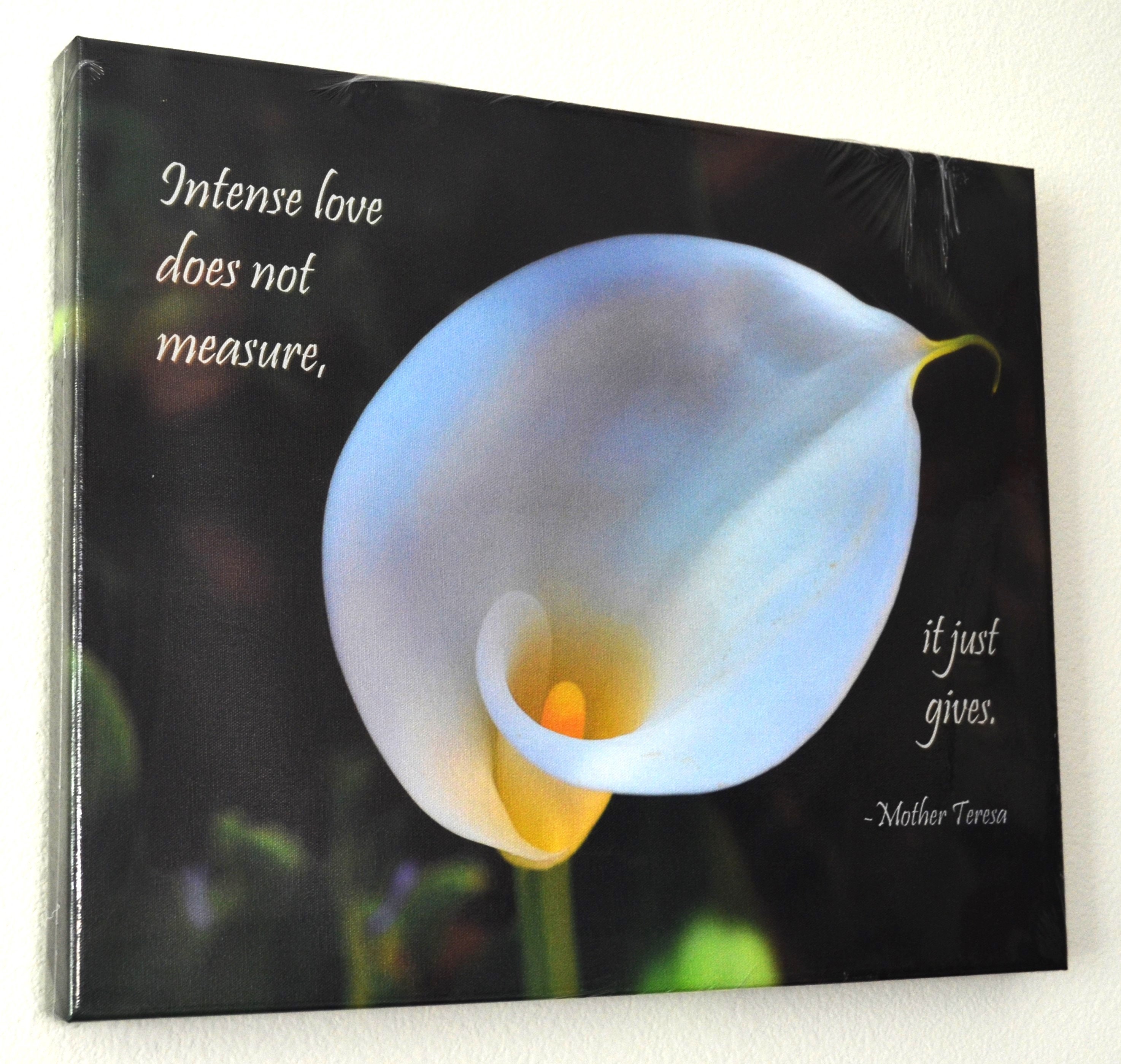 Flower Wall Art, Mother Teresa Love Quote on Calla Lily Print - Etsy