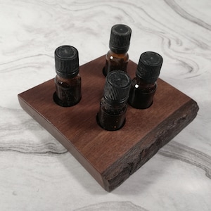 Live Edge Walnut Essential Oil Stands, 4 Bottle Essential Oil Stand, Essential Oil Holder