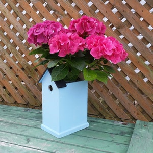 Blue Wren Cottage, Birdhouse Planter, Planter, Table Decoration, Indoor Planter