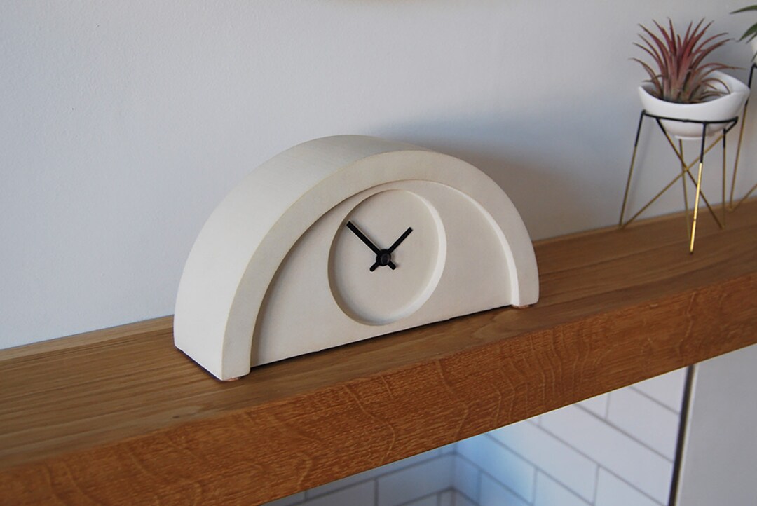 Portland Stone Mantel Piece Shelf Clock by Jim Chambers Etsy UK
