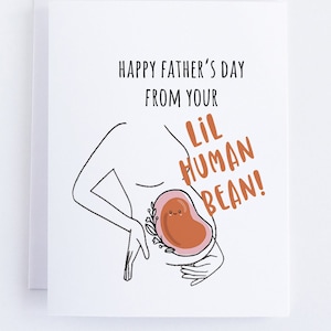1e eerste vaderdagkaarten van baby - aanstaande vaderdagcadeau van zwangere vrouw