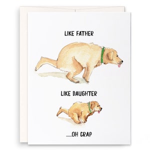 Papa und Tochter Happy Fathers Day Karte lustig - wie Vater wie Tochter - Papa Geburtstagskarten von Sohn