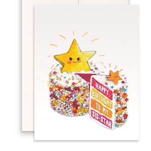 Beste Schwester Geburtstagskarten - Happy Birthday To My Sis-Star