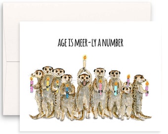 Funny Birthday Card - Meerkats Funny Cards