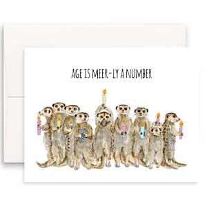 Funny Birthday Card - Meerkats Funny Cards