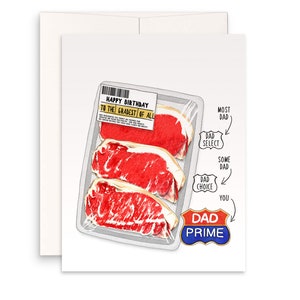 Papa Geburtstagskarte lustig - USDA Prime Beef Steak