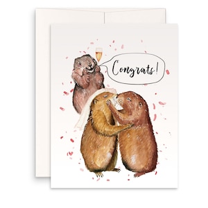 Carte de mariage mignonne meilleure amie drôle - Baiser du jour du mariage - Cadeaux de douche nuptiale pour fille - Liyana Studio