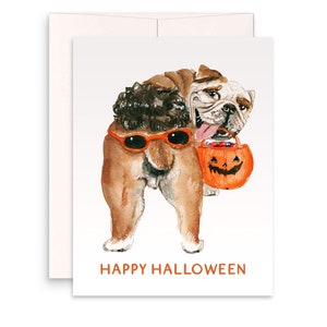 Bulldogge Halloween Karten Lustig - Halloween Kostüme Bull Dog Lover Geschenk für Hundemama