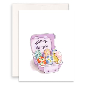 Carton Egg Easter Card Set - Hatched Baby Chick Happy Easter Cards For Kids