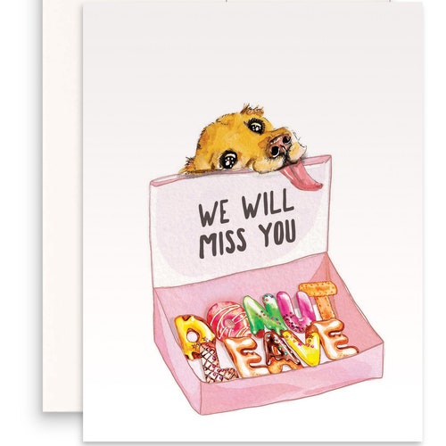 Donut Funny Goodbye Card for Coworker I'll Miss You Card - Etsy Donut Funny Goodbye Card for Coworker I'll Miss You Card - Etsy
