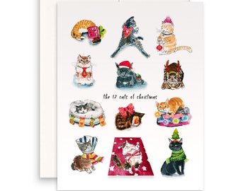 Funny Cat Christmas Cards - 12 Days Of Christmas For Cat Lovers