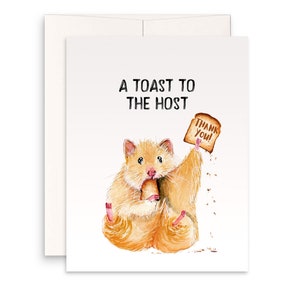 Hamster Ein Toast To The Host - Shower Hostess Danke Karte Lustig