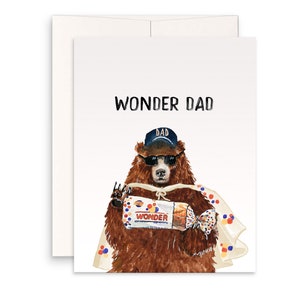 Lustige Vatertagskarte - Wonder Dad Geburtstagskarte - Grizzly Bear Dad Joke