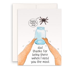 Spinne Lustige Vatertagskarte von Tochter - Happy Father's Day Card