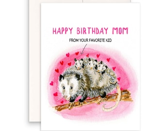 Possum Mom Birthday Cards Funny Gifts For Moms