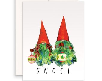 Garden Gnome Christmas Cards Funny - GNOEL Xmas Tree Gomes Gifts For Husband