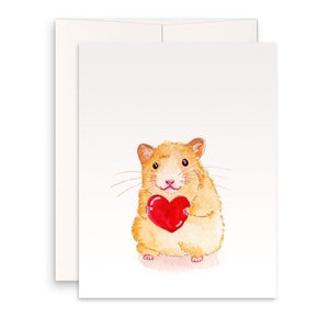 Hamster Anniversary Card For Boyfriend Blank I Love You Card For Husband image 1