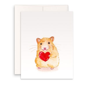 Hamsterverjaardagskaart voor vriend - blanco I Love You-kaart voor echtgenoot
