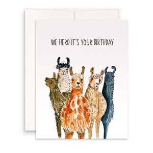 Funny Birthday Cards llama Birthday Card For Friends, Alpaca Birthday Card Funny, Custom Birthday Card Personalized Gifts image 1