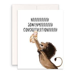 Cartes de fête prénatale Roi Lion amusantes – Carte de premier anniversaire pour bébé garçon