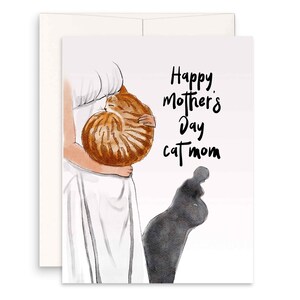Katzenmama Lustig Muttertag Karte von der Katze - Katzenliebhaber Geschenk Glückliche Muttertagskarte Lustig - Liyana Studio Handgemachter Gruß