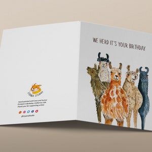 Funny Birthday Cards llama Birthday Card For Friends, Alpaca Birthday Card Funny, Custom Birthday Card Personalized Gifts image 6