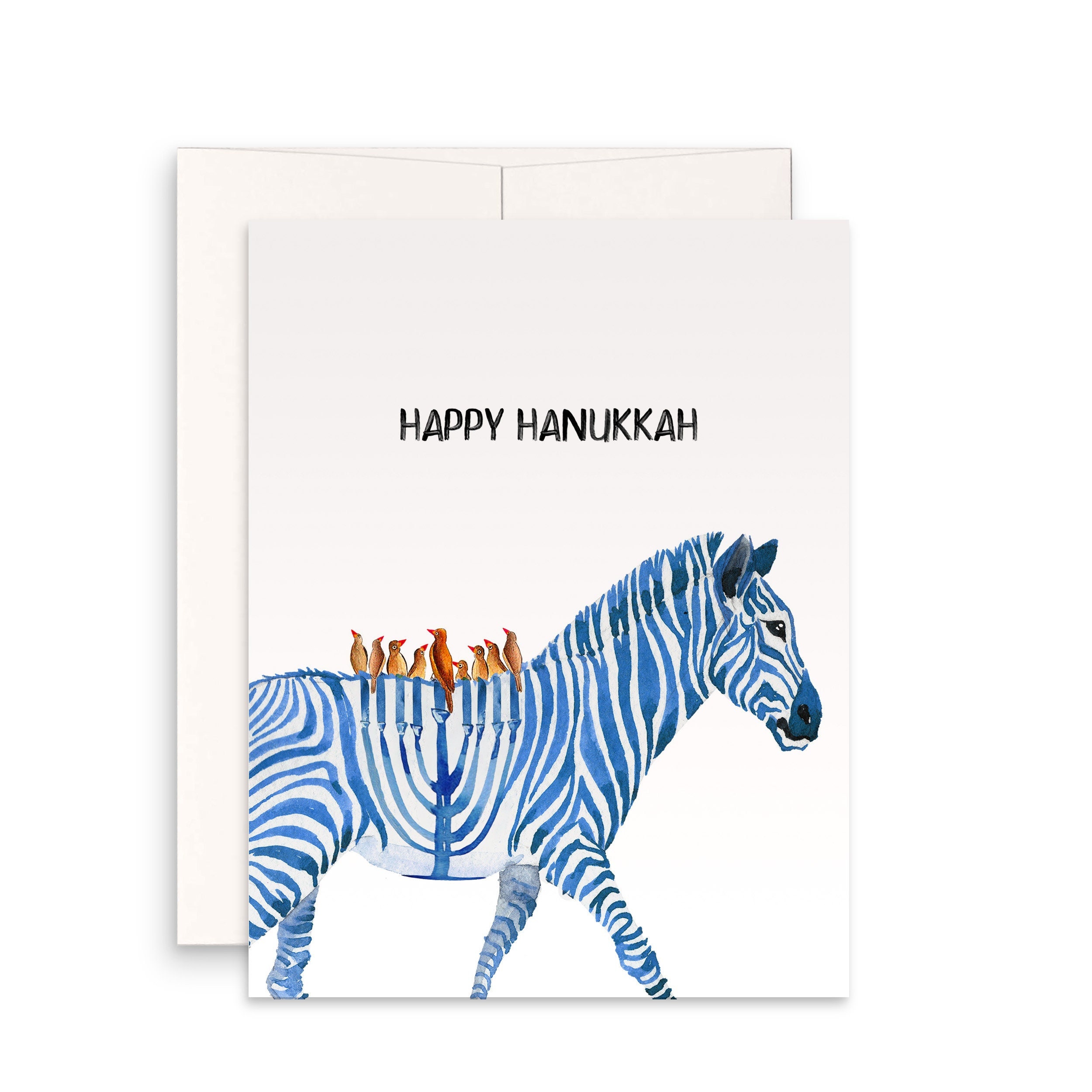 Zebra Menorah Hanukkah Cards Set - Unique Chanukah Art - Etsy