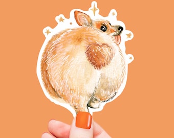 Love Corgi Butt Sticker - Funny Waterproof Stickers For Corgi Lover - Cute Corgi Dog Stickers - Liyana Studio