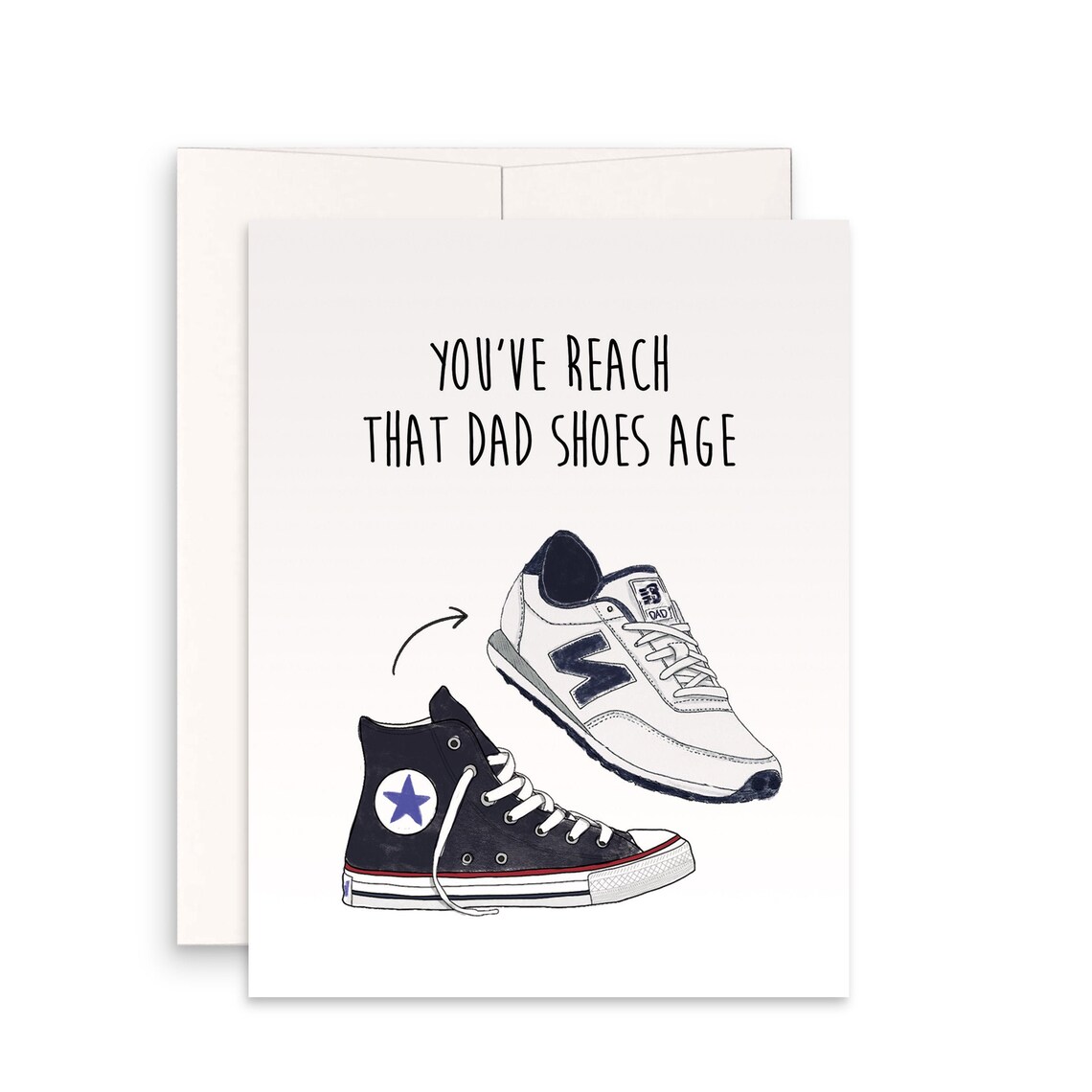 Dad Shoes Funny Birthday Cards For Dad New Balance Sneakers Etsy