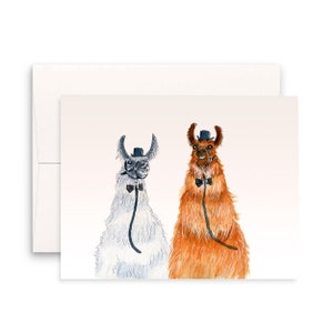 Lustige Lama Gay Hochzeitskarte für Bräutigam und Bräutigam, lustige Hochzeitskarten für schwules Paar