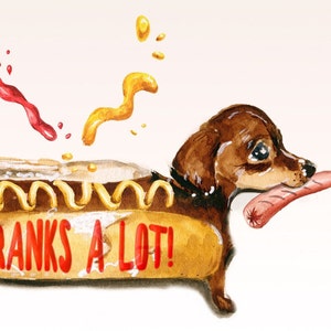 Dachshund Funny Thank You Cards Set Franks A Lot Wiener Dog Frank You image 2